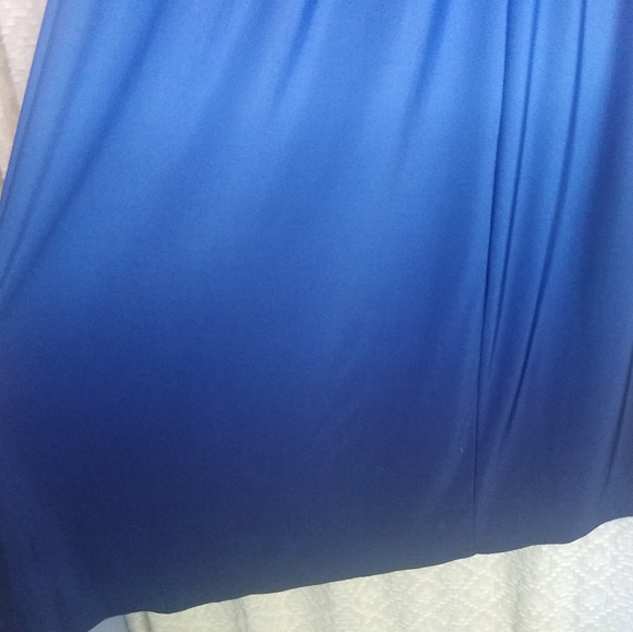 Cache Royal Blue Ombre One Shoulder Prom Dress with Beautiful Bead Detailing. - Picture 8 of 8